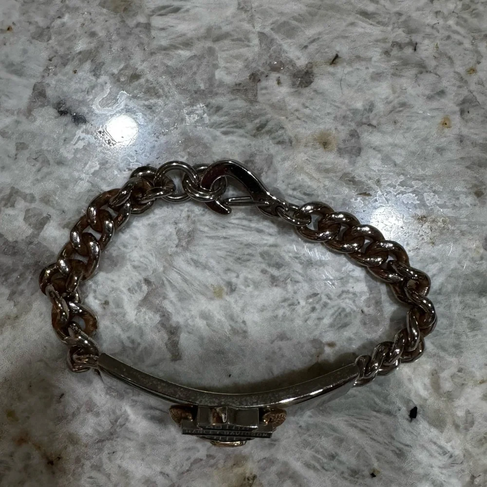 Harley-Davidson Silver and Gold Men’s Bracelet
